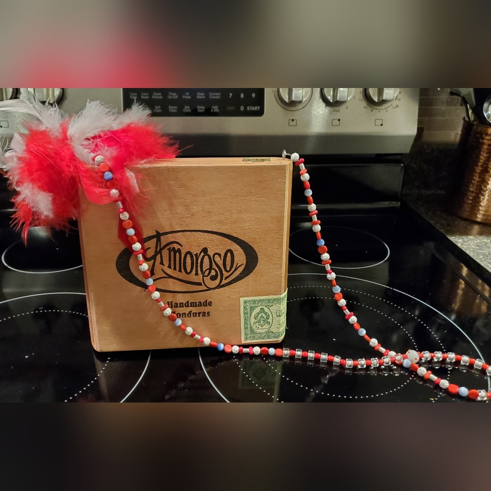 Vintage Handcrafted Cigar Box Purse Carolina Moon